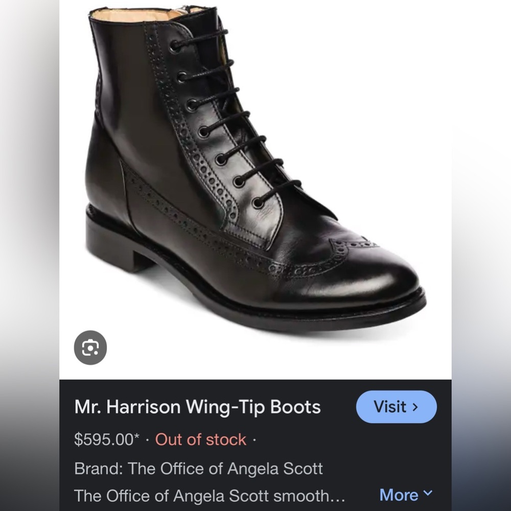 Angela Scott Black Leather Ankle Boots brand New - Picture 7 of 7